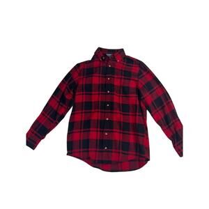 Tackle & Tides Red Black Buffalo Plaid Flannel Shirt M Excellent Condition